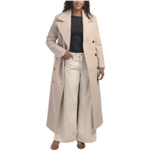 AVEC LES FILLES Strong Shoulder Double Breasted Maxi Coat